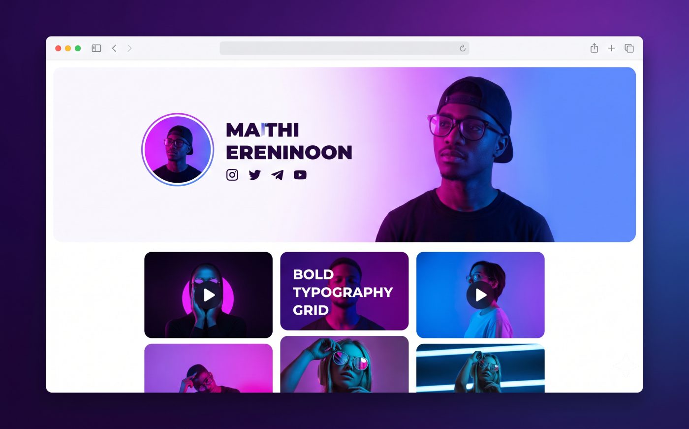 Mẫu website Cá nhân / Creator / KOL