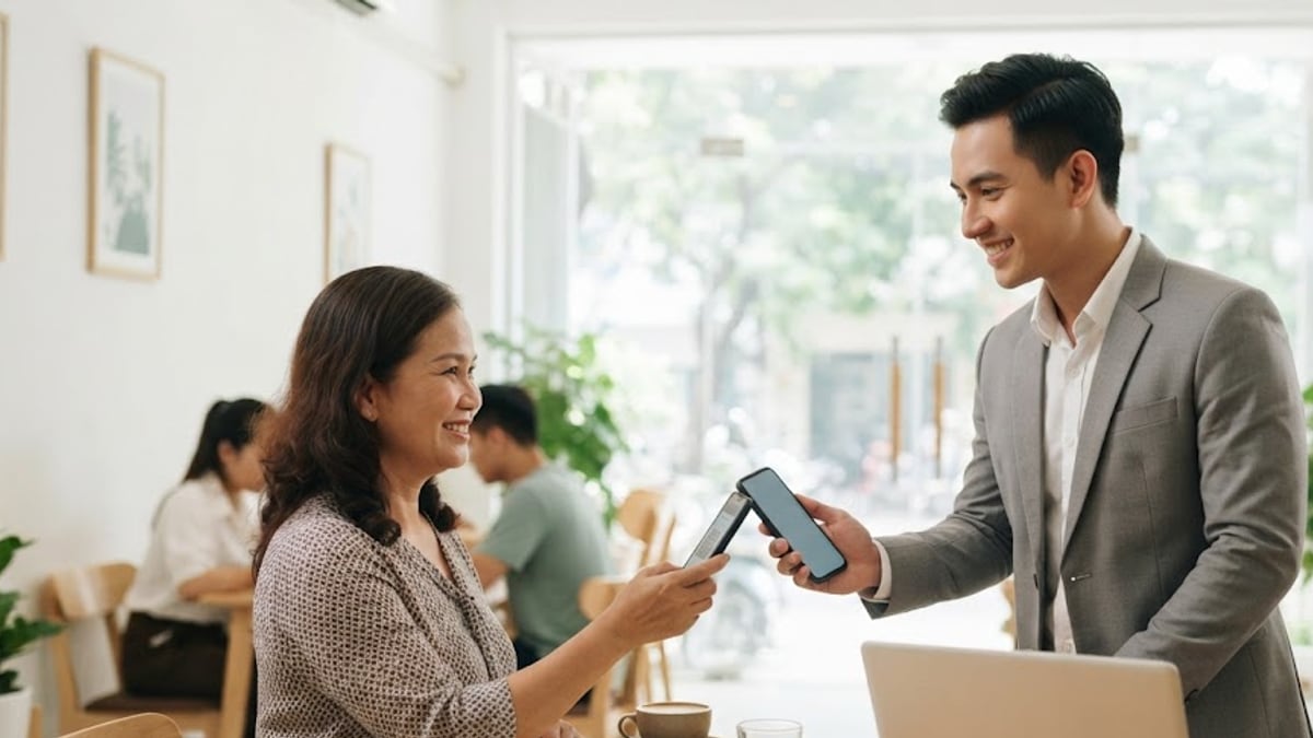 Danh thiếp số cho sale: khách quét mã là lưu số, mở web, bấm Zalo ngay